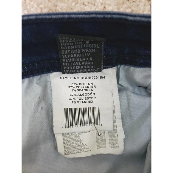 Chili Pepper CP~ Men's Size 38~ Dark Denim Slim Fit Jean's Distressed. - Picture 5 of 13